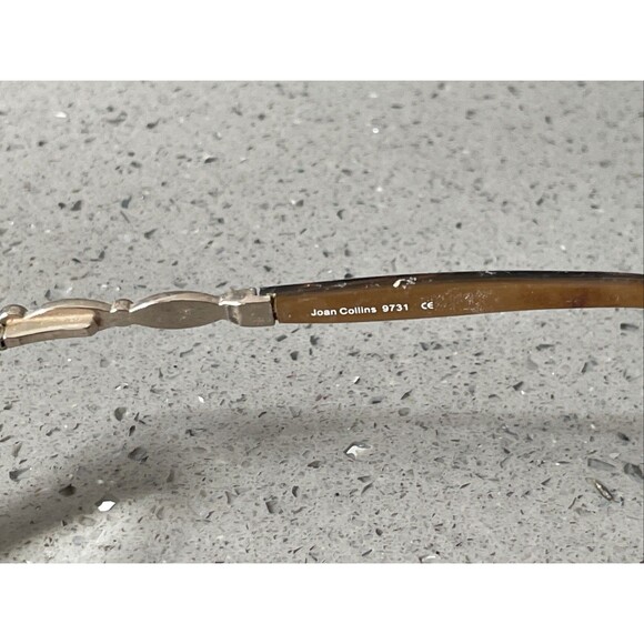 Joan Collins 9731 Gold Brown Eyeglasses FRAMES ONLY 52-16-135 oval full rim - Picture 7 of 16